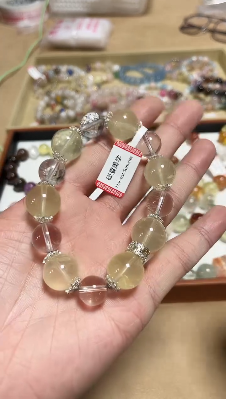 未镶嵌手链水晶一*?17-45黄水晶手串