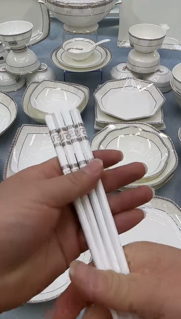 骨瓷回纹筷子10双