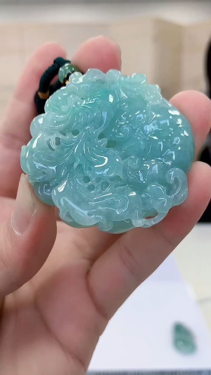 【闪购商品】定制翡翠未镶嵌4829bb-毛货挂件82