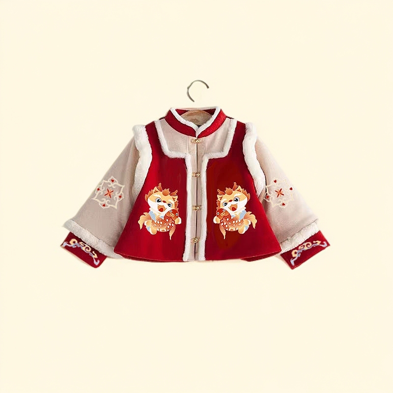 【YBKkids08】汉服儿童过年衣服男女宝宝拜年加厚套装