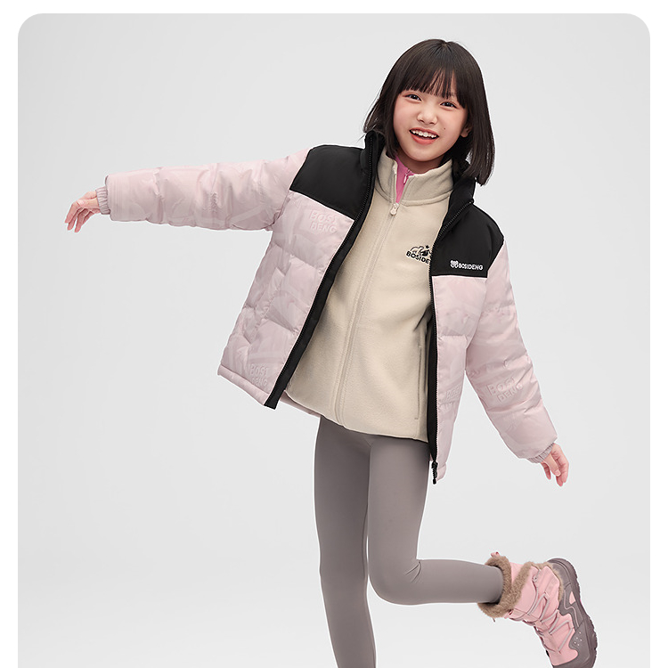 2025新款男女童时尚加厚保暖立领短款T250246110Q
