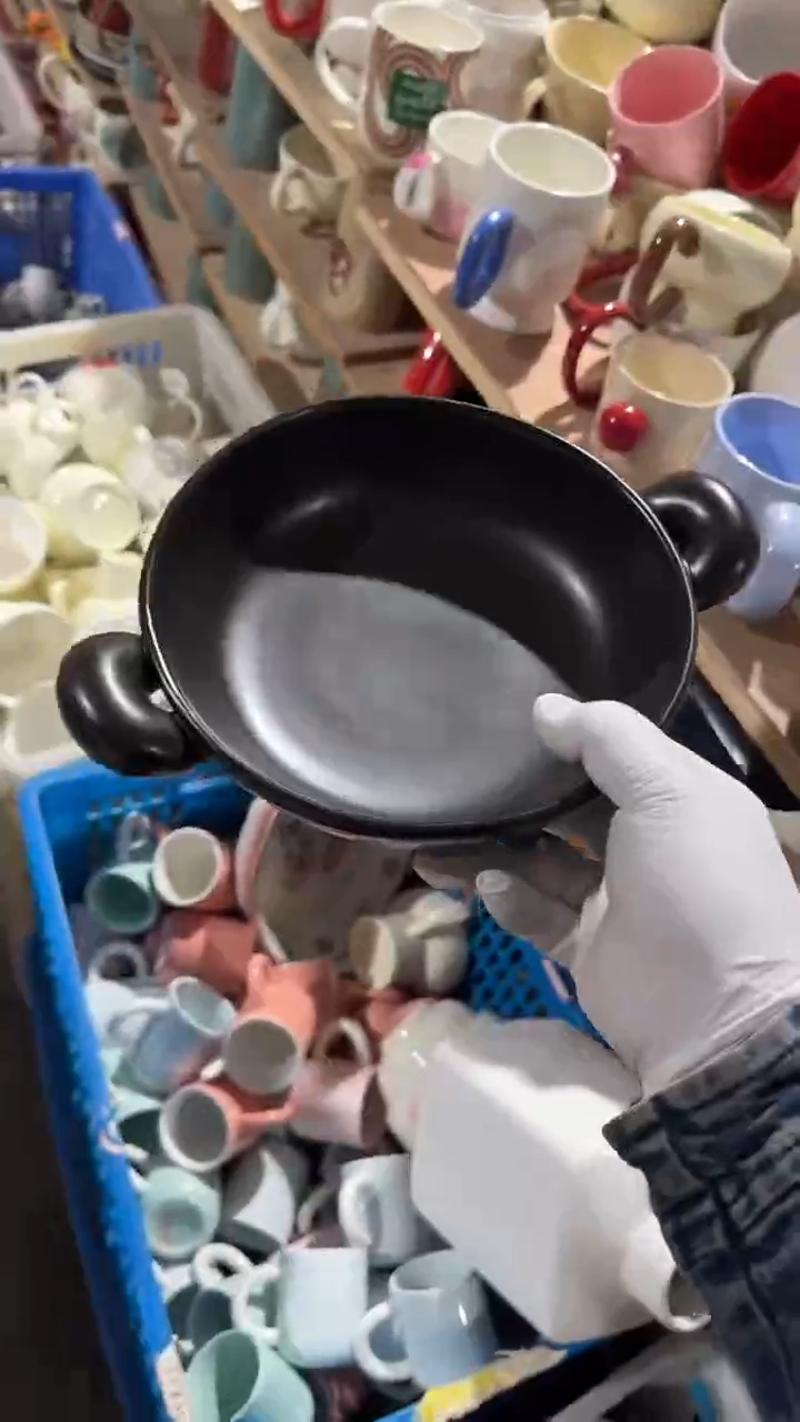 陶瓷大号胖胖双耳碗微瑕 凑满20元包邮