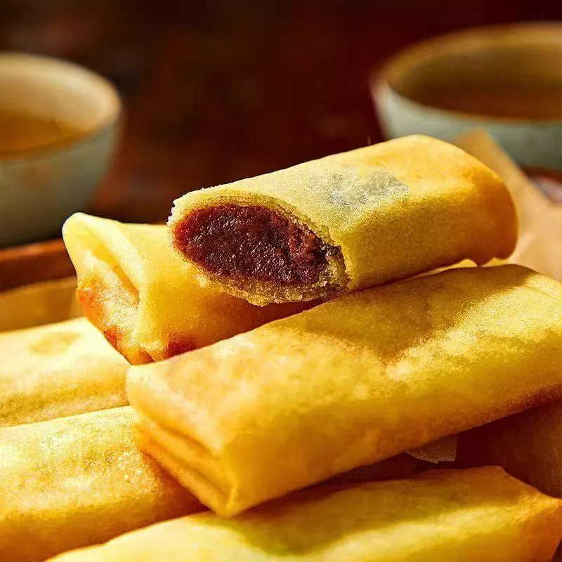 【到手36个】豆沙馅春卷春卷速食油炸早餐半成品206g*3袋