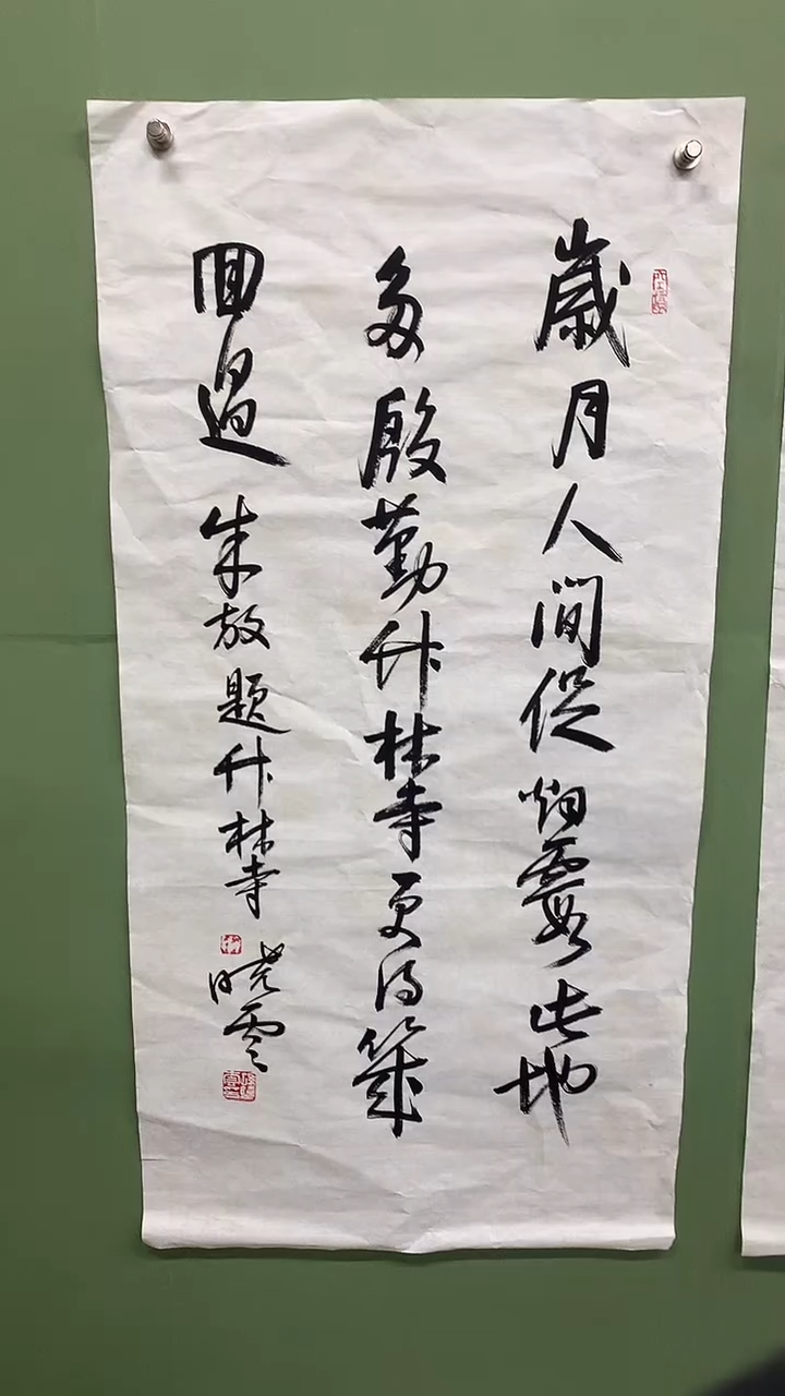 竖款精品三尺书法，岁月
