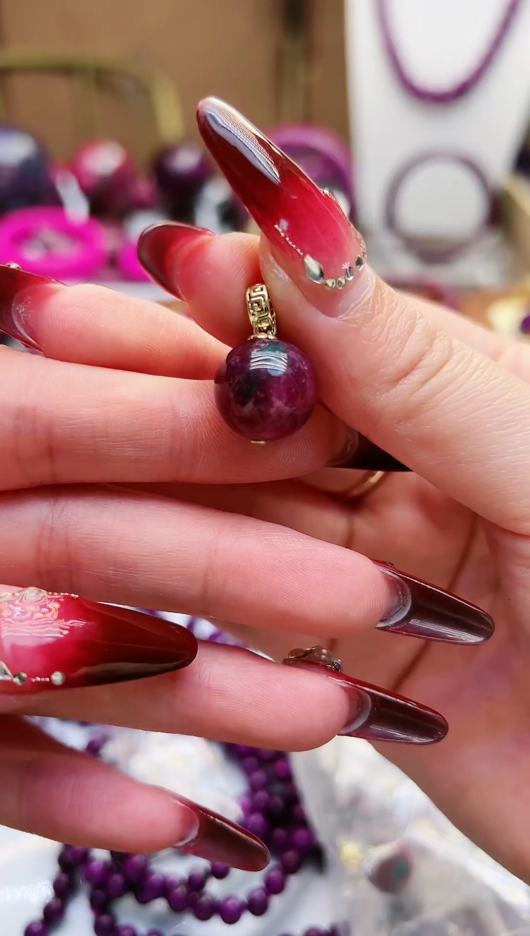 【闪购商品】苏纪石（舒俱来）颈饰未镶嵌新款圆珠吊坠