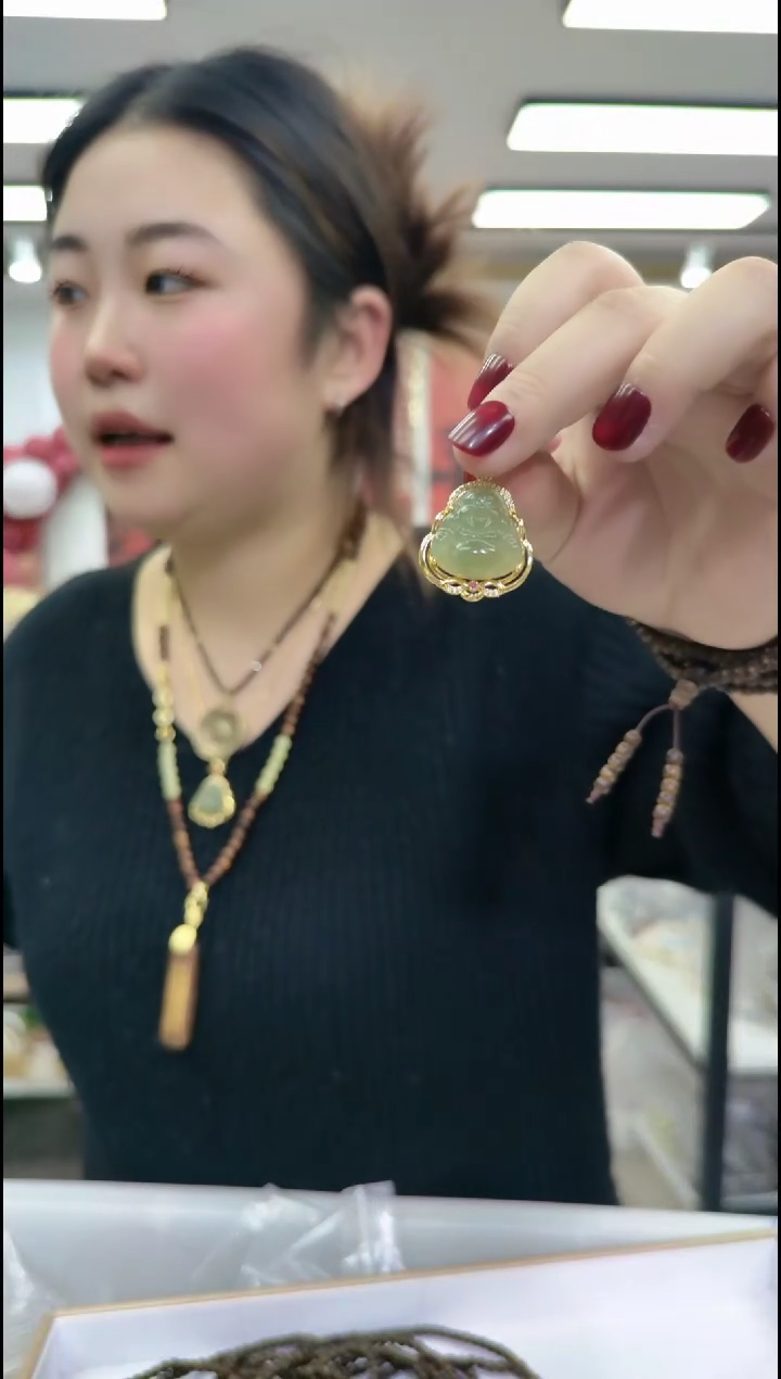【闪购商品】和田玉（糖玉）颈饰未镶嵌1617 和田玉佛公