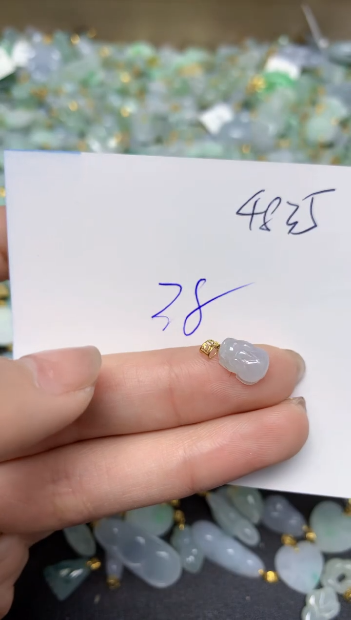 【闪购商品】翡翠颈饰18K金镶嵌 天然翡翠A货