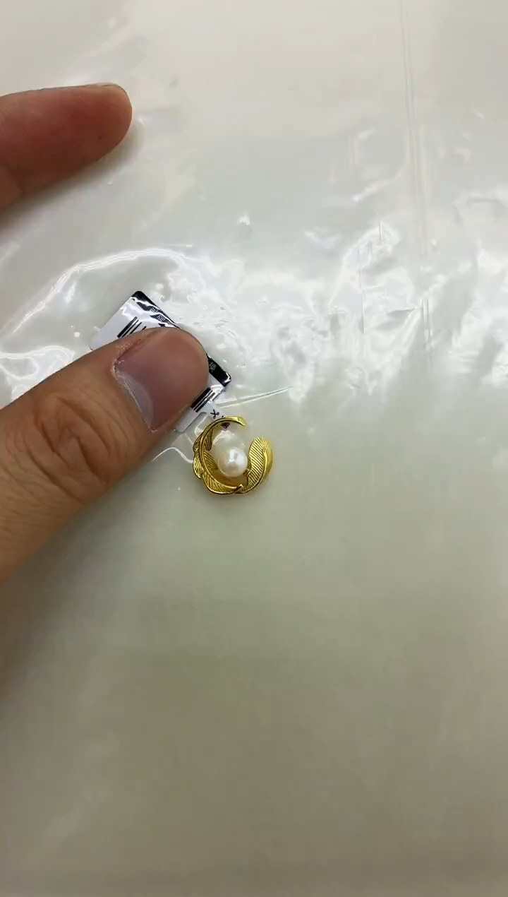 银S925镶嵌DA海水珍珠akoya吊坠 BQ422