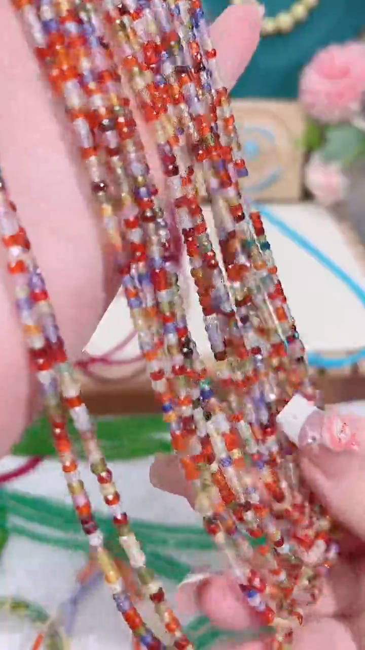 彩色蓝宝石颈饰银S925镶嵌彩39.9