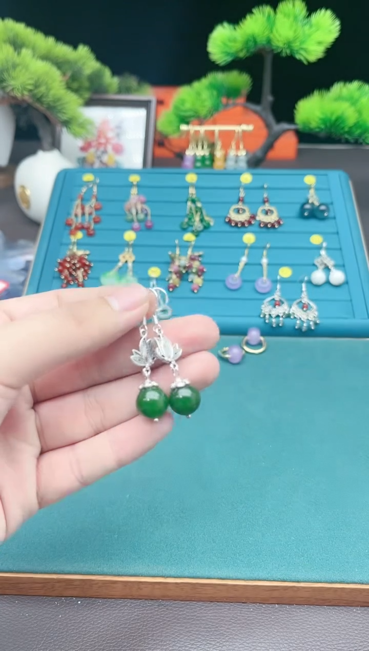 【闪购商品】玛瑙/玉髓耳钉银S925镶嵌429000