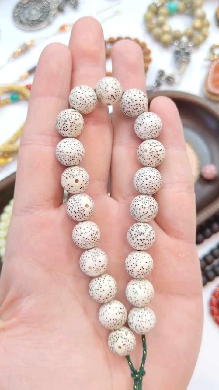 手串星月菩提原白正圆1.2