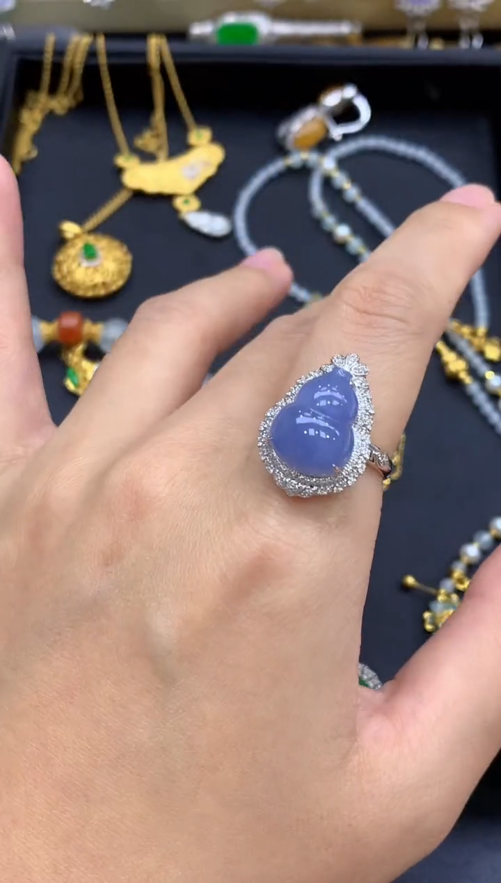 18K金镶嵌戒指翡翠648-中国好珍宝