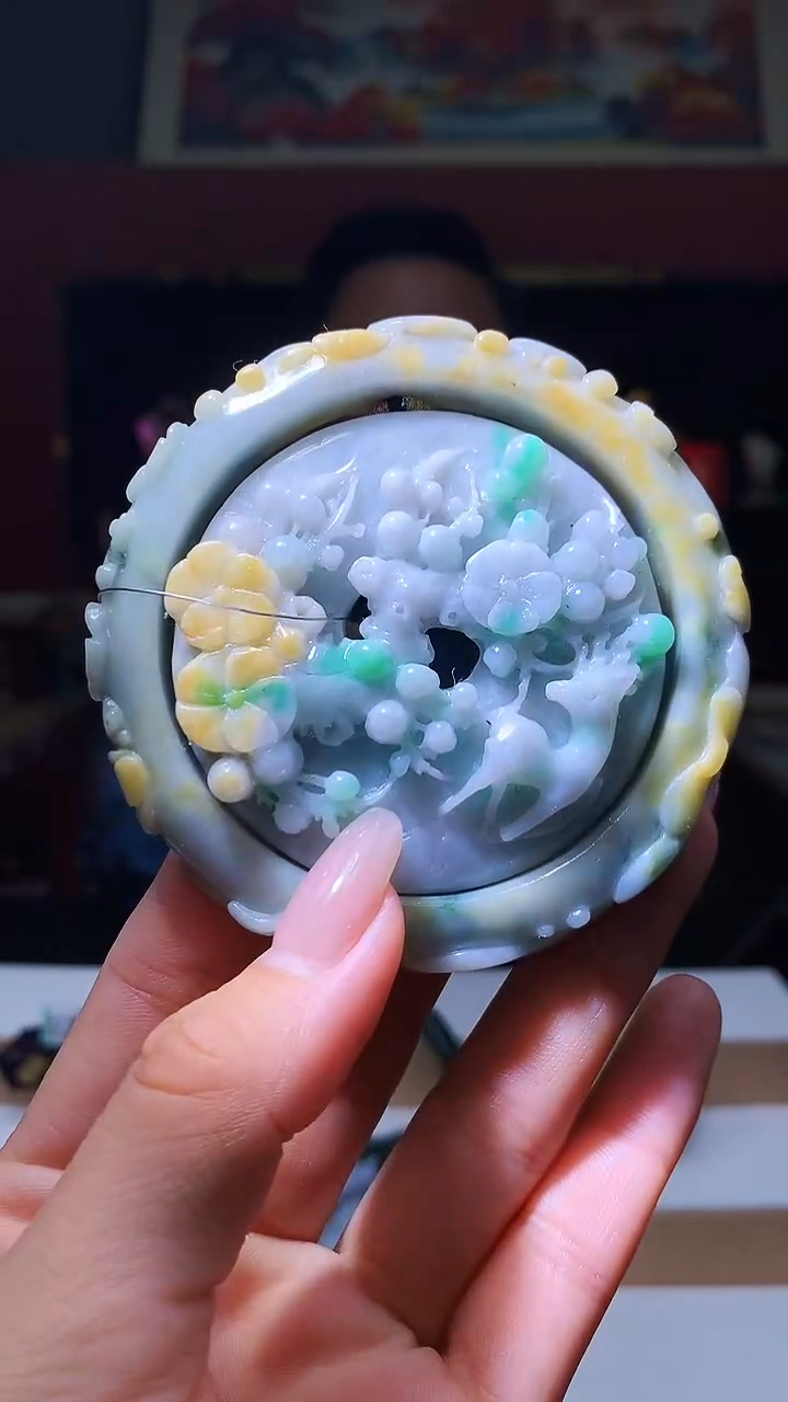 【闪购商品】定制翡翠未镶嵌1034hm-毛货挂件2