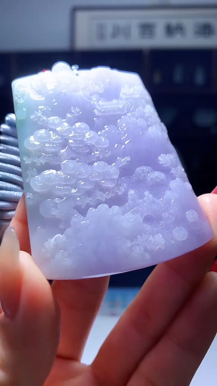 【闪购商品】定制翡翠未镶嵌1080hm-毛货挂件57