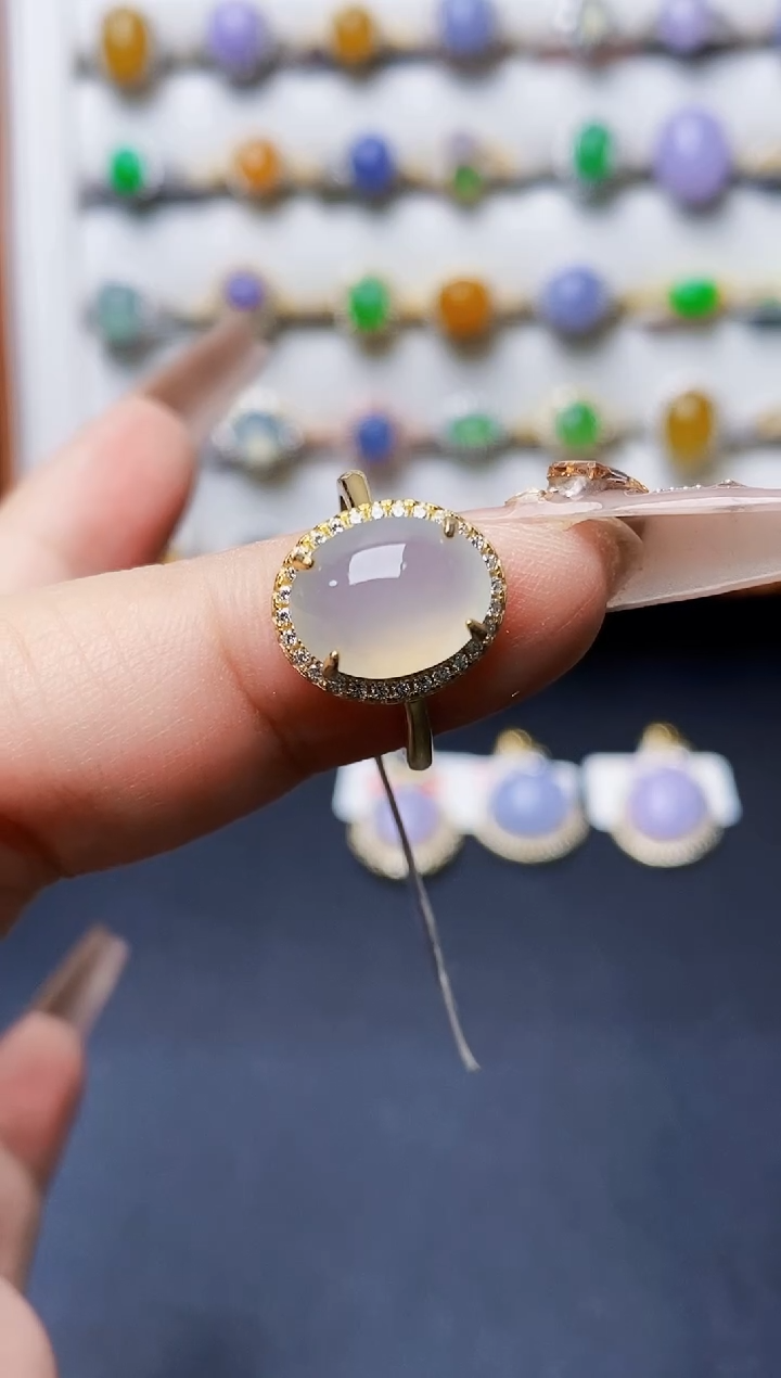 银S925镶嵌戒指翡翠1191