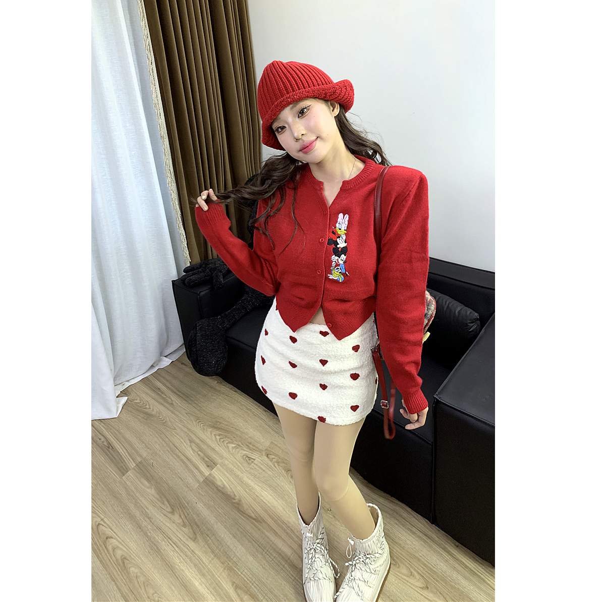 【心动突击】原单减龄卡通刺绣开衫毛衣