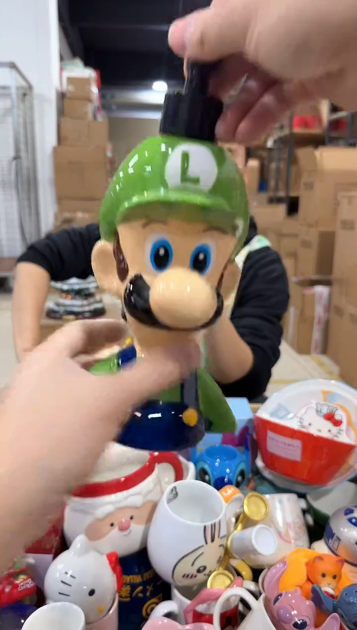 瓷片路易吉按压瓶 