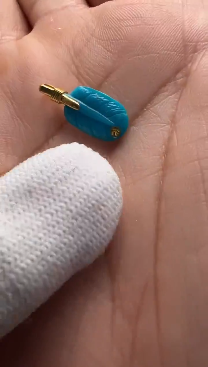 18K金镶嵌绿松石配饰配饰配饰配饰