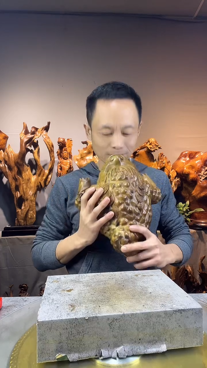 金丝楠储****赁小叶桢楠随行摆件62