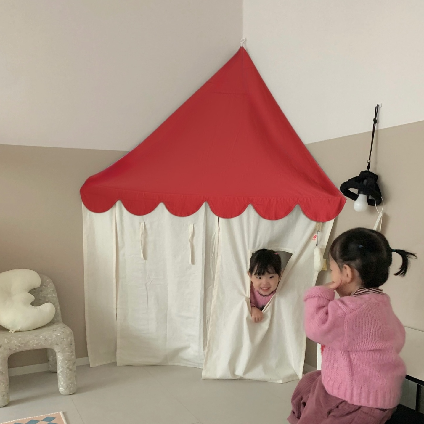 儿童房布置室内小房子帐篷免打孔墙挂帐篷幼儿园游戏屋影楼布置