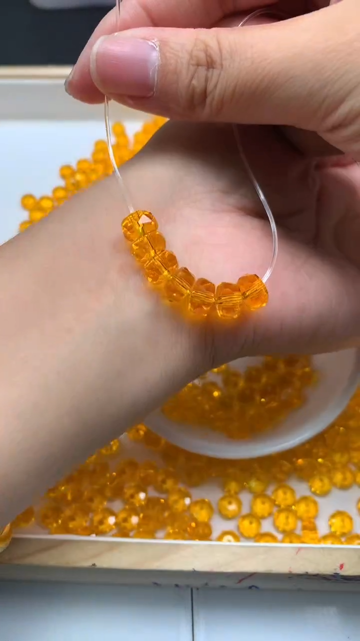 未镶嵌珠宝半成品水晶D196 黄水晶切面5*8mm20个9.9元