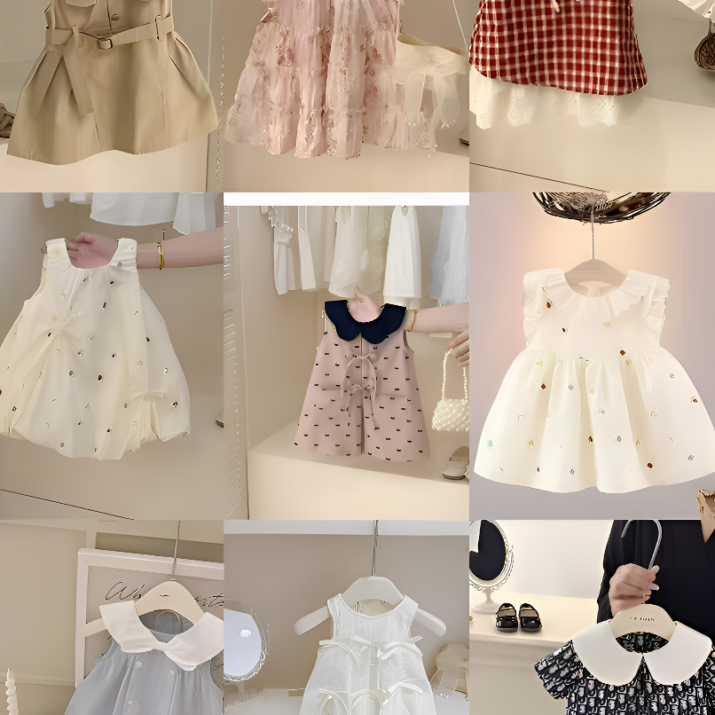 101-199 2025款儿童夏装可爱森系田园风夏季女童女宝甜美套装裙子