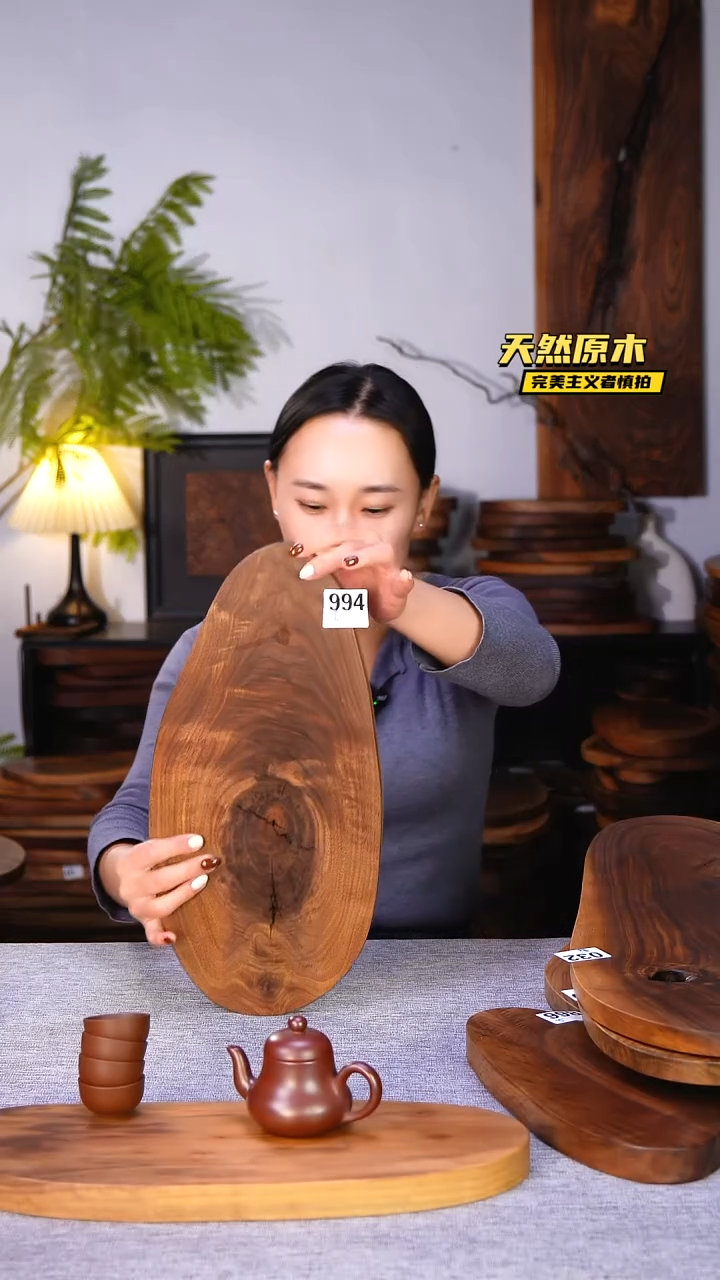 木北美黑胡桃原木.干裂疤结不属于商品质量问题完美主义者慎拍