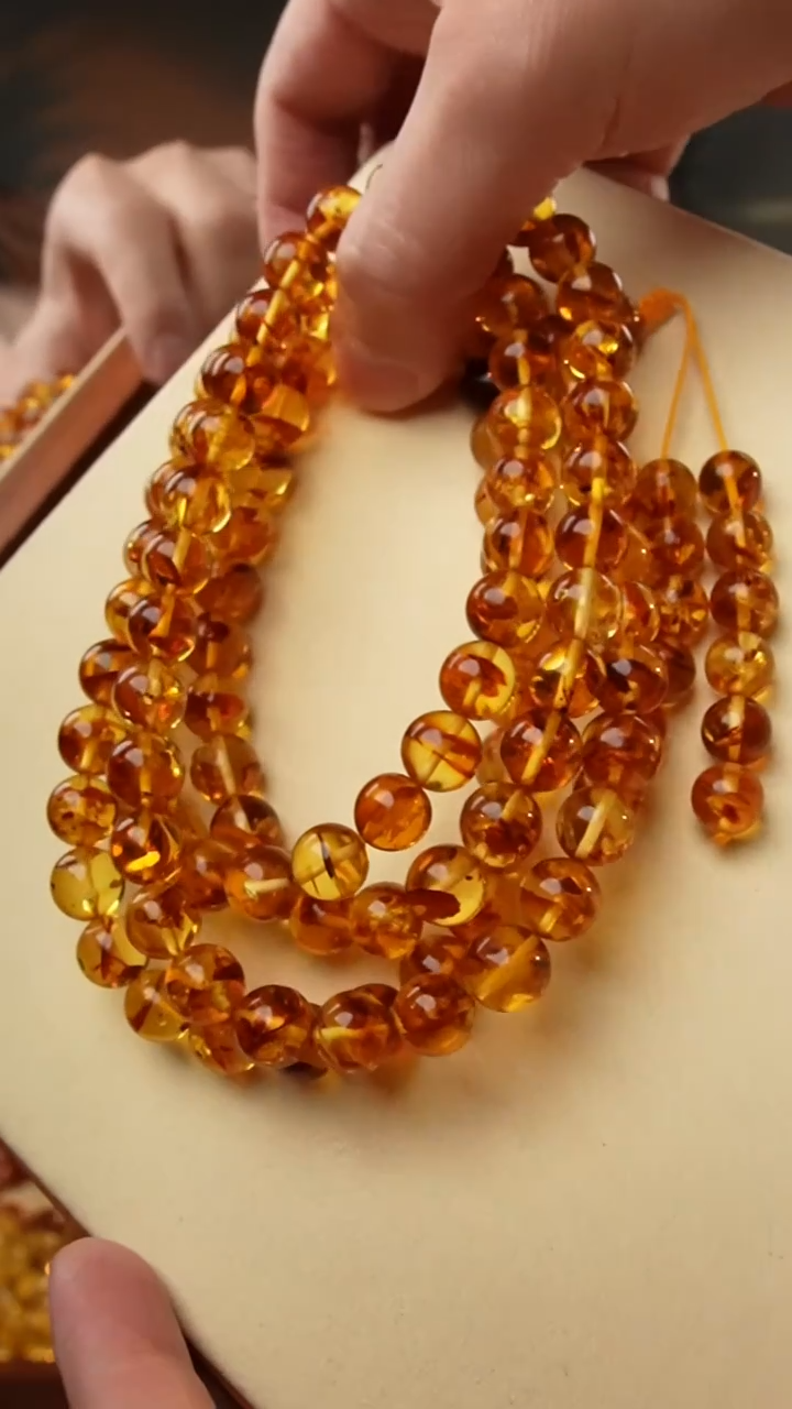 【闪购商品】琥珀颈饰未镶嵌10+花珀108素珠