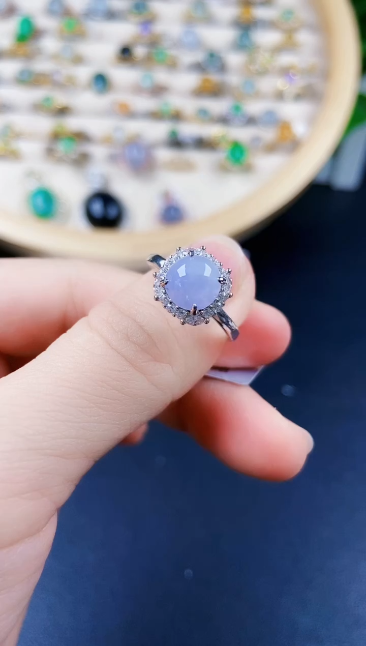 【闪购商品】翡翠戒指银S925镶嵌120120120