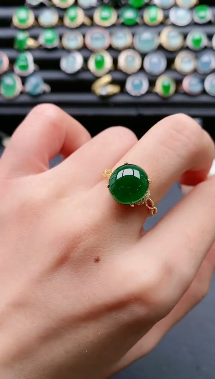 【闪购商品】翡翠戒指银S925镶嵌1111111