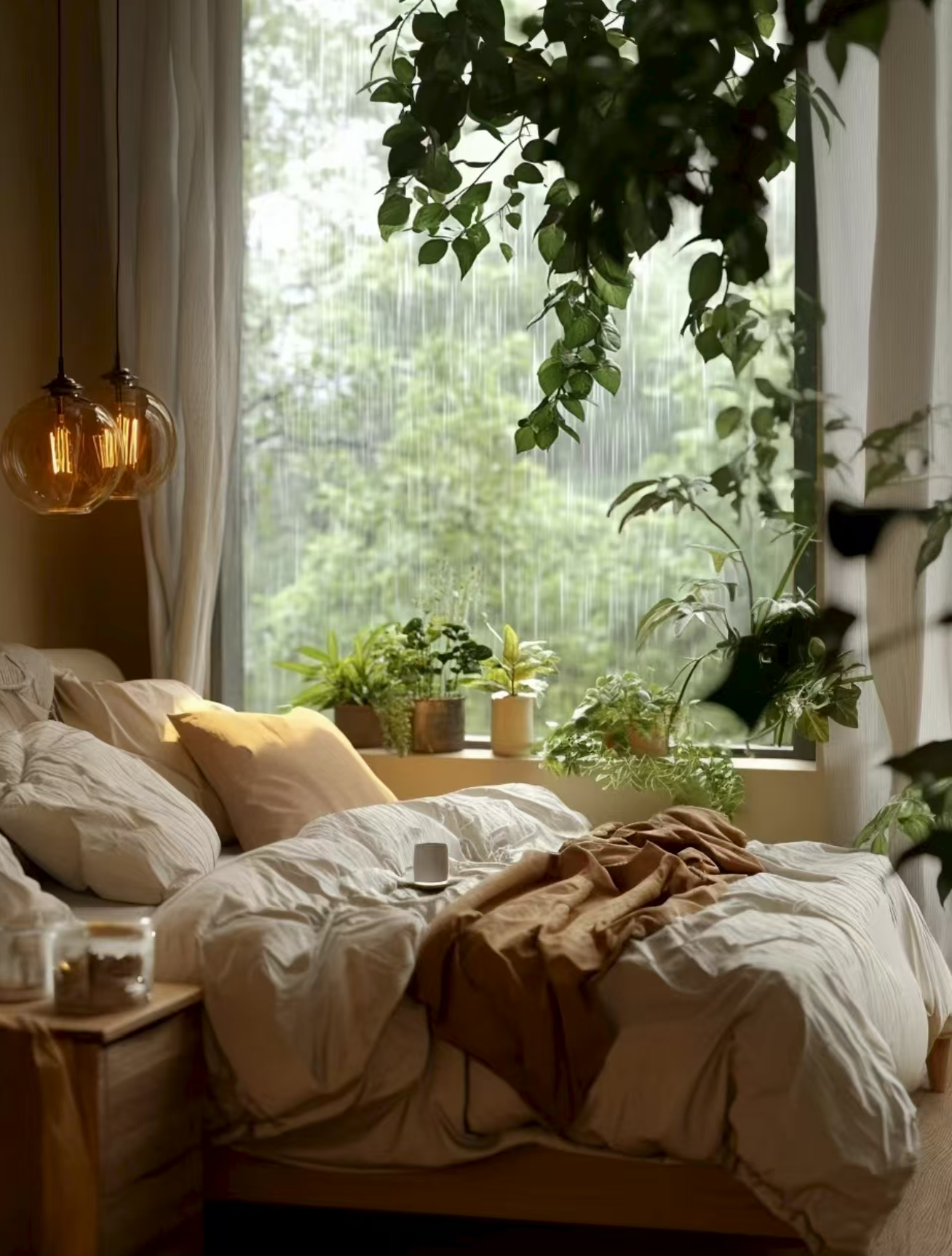 【1】花边绗绣咖色-外贸原单中古浮雕砂洗棉麻床盖三件套~微瑕