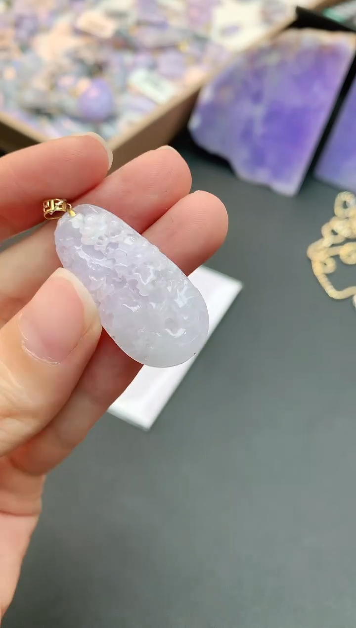 【闪购商品】翡翠颈饰18K金镶嵌赠礼盒证书 小君