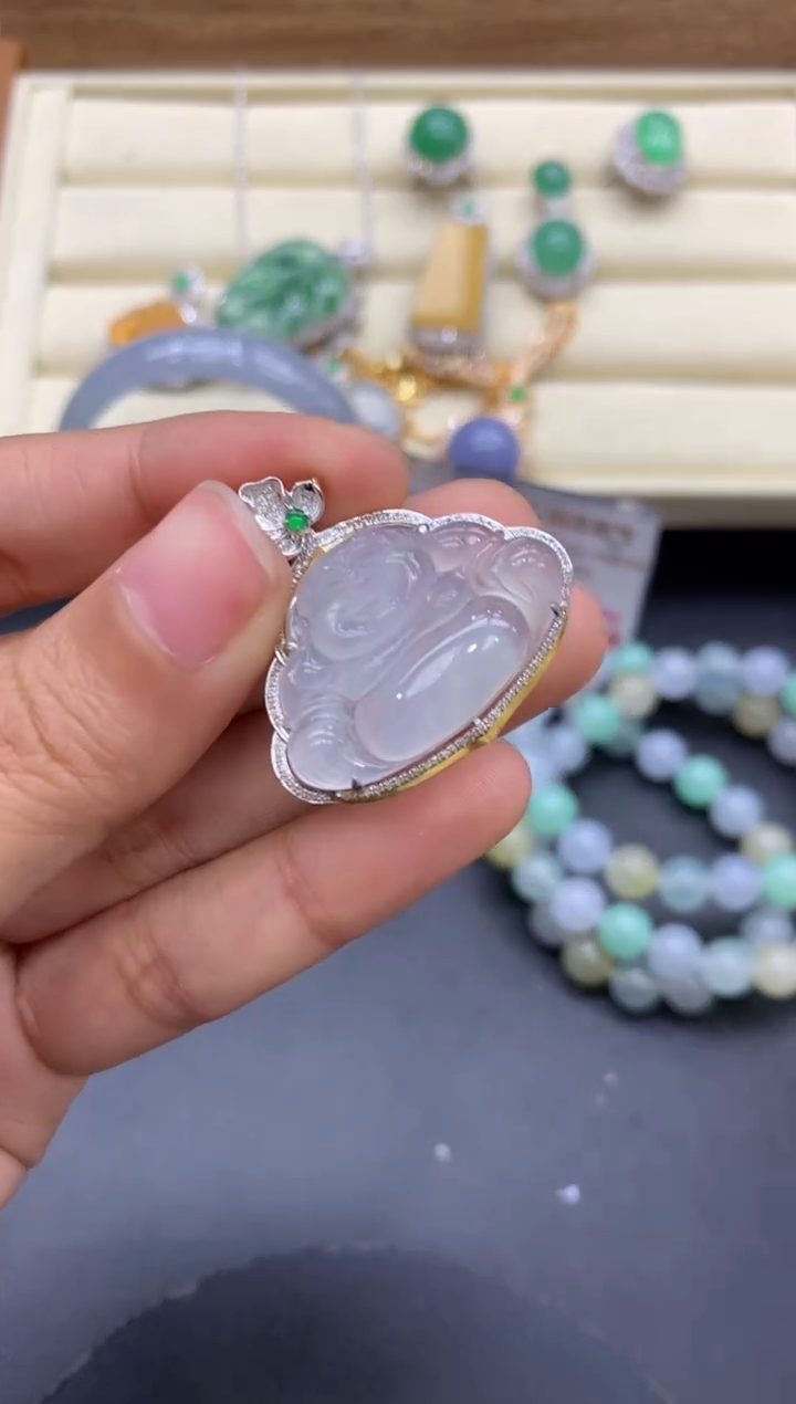 【闪购商品】翡翠颈饰18K金镶嵌538-中国好珍宝