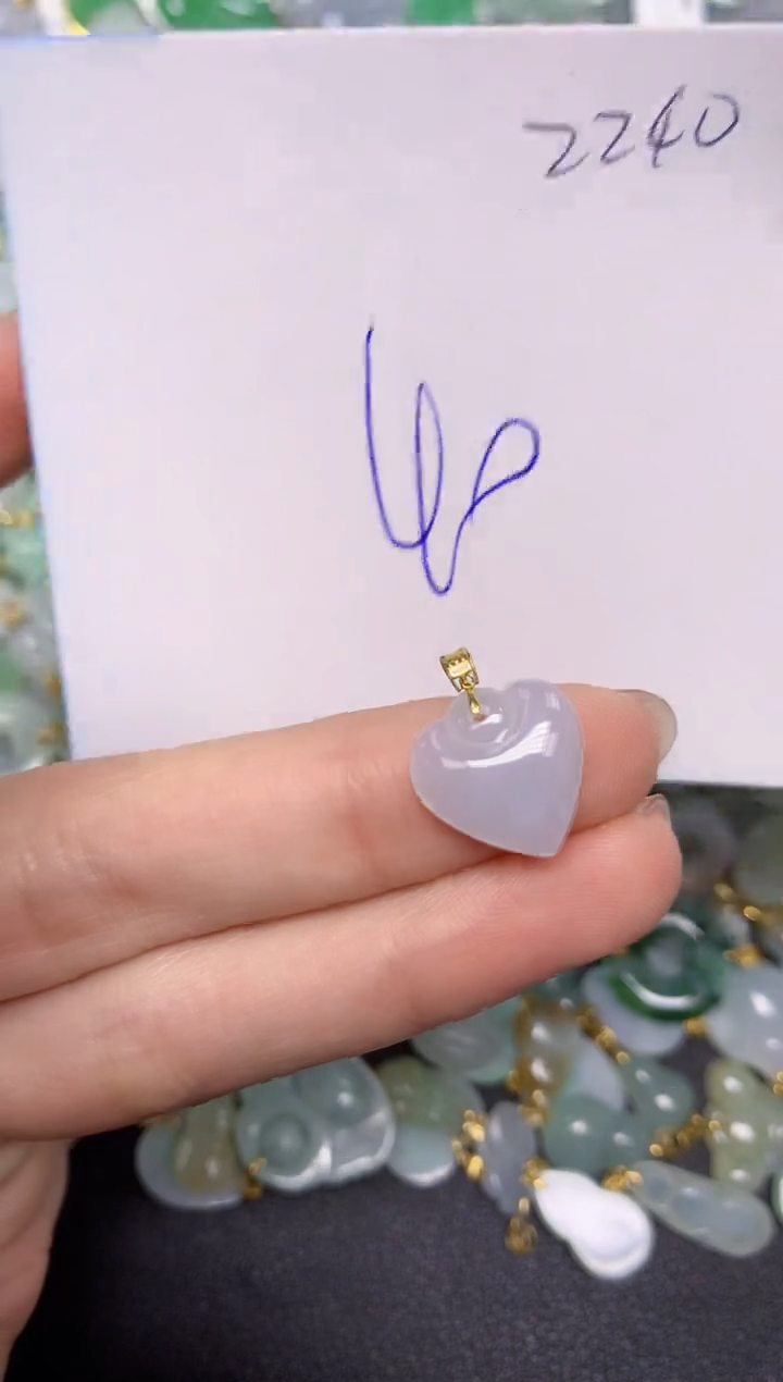 【闪购商品】翡翠颈饰18K金镶嵌 天然翡翠A货