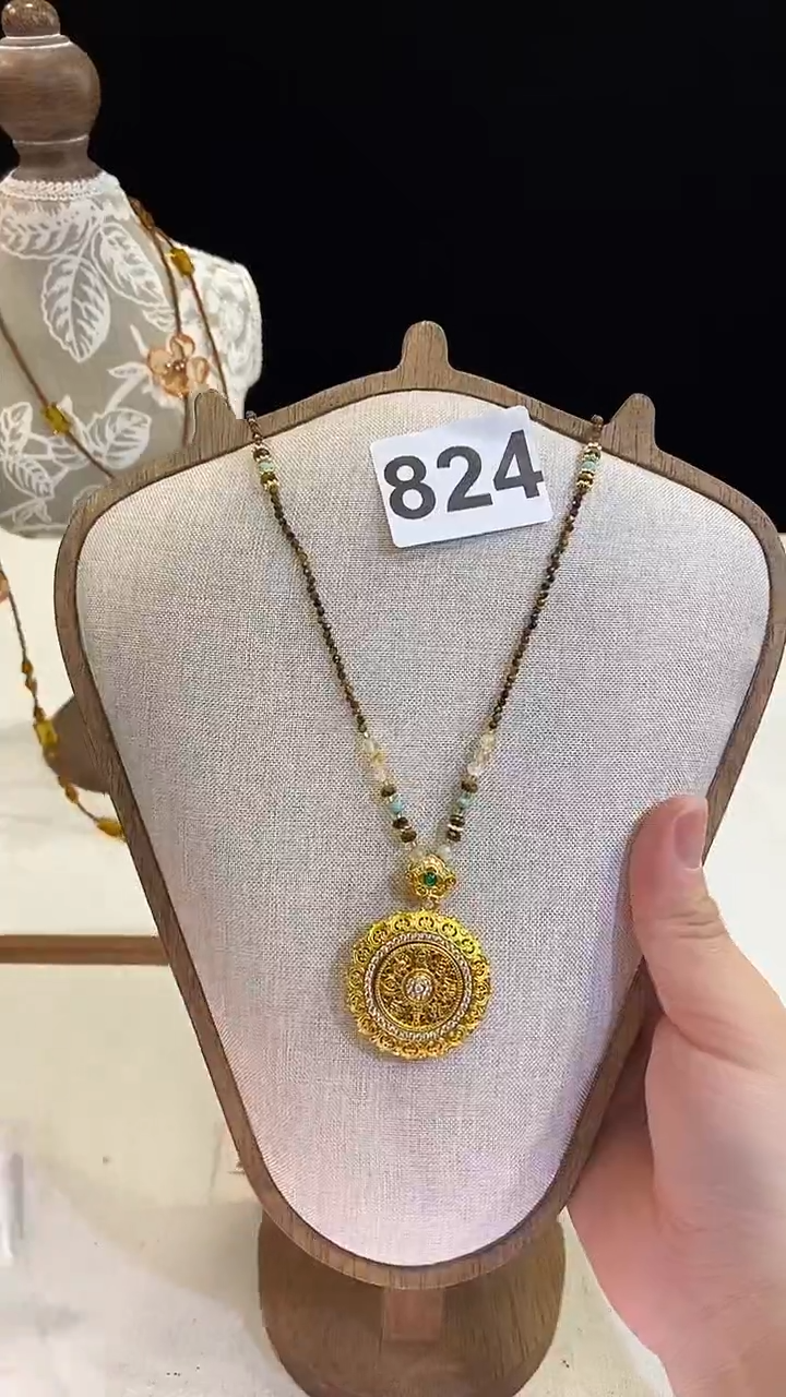 项链钛钢淡水珍珠824