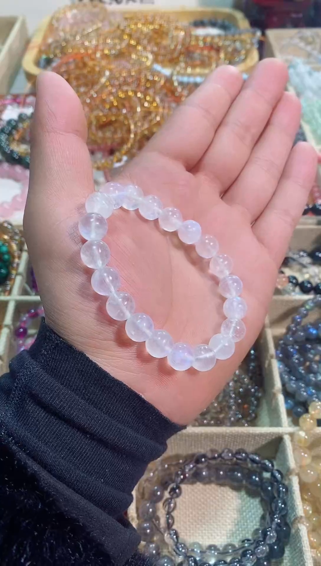 【闪购商品】月光石手链未镶嵌蓝月光9M+（多样性发其一）