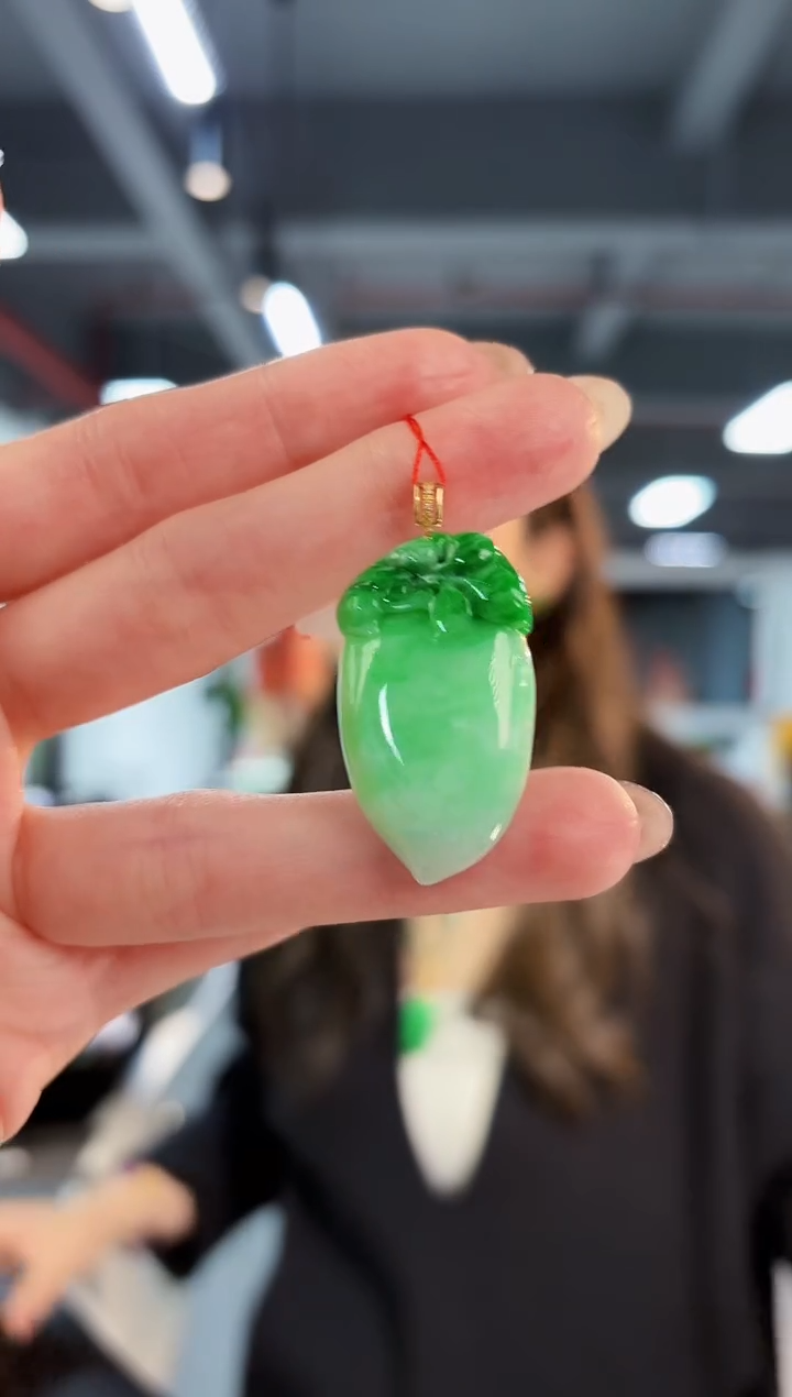 【闪购商品】翡翠颈饰18K金镶嵌缅料A货/支持复检/一件