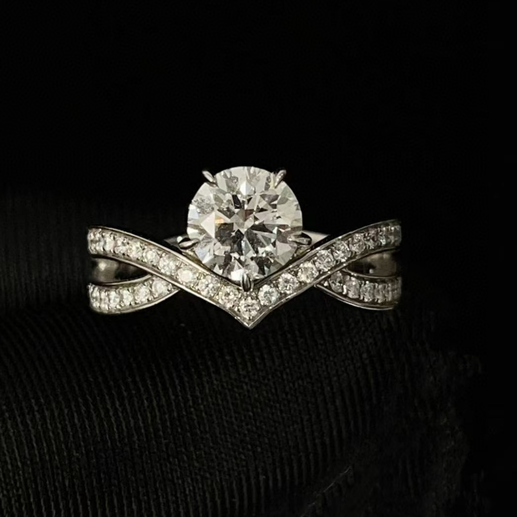 实验室培育钻石成品 公主款钻戒送礼物爆款时尚百搭