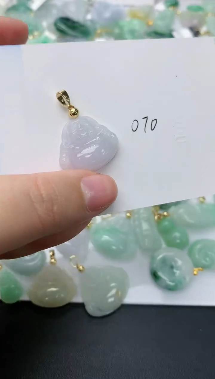 【闪购商品】翡翠吊坠(不含链)18K金镶嵌070