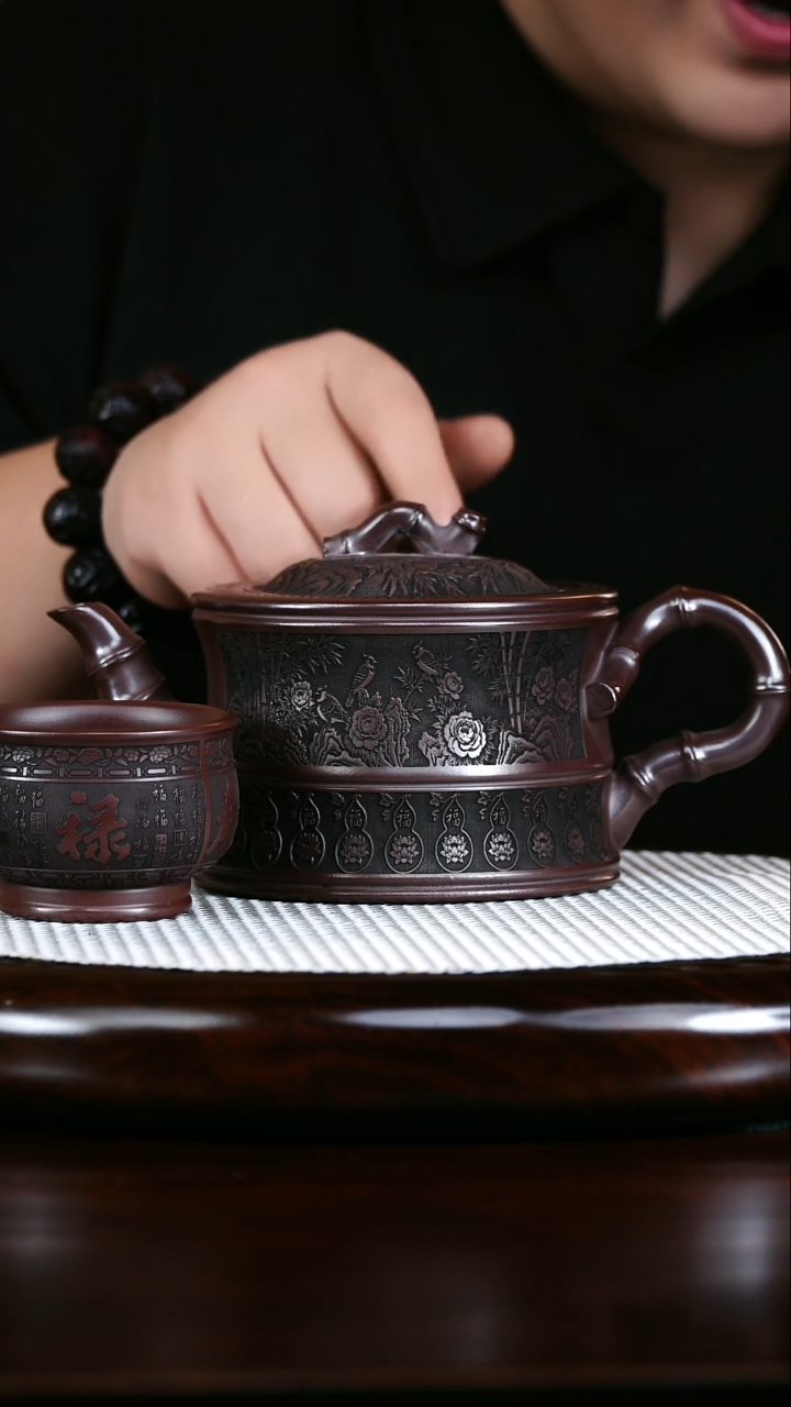 茶壶紫砂竹段    