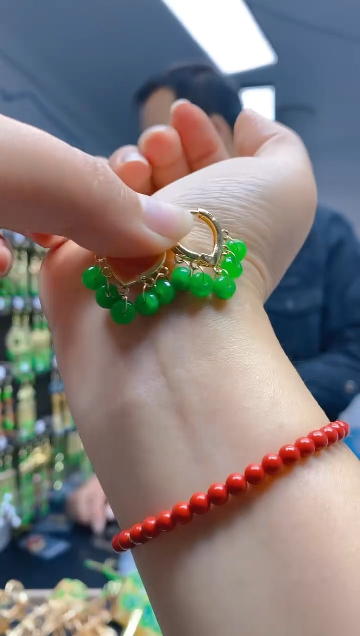 【闪购商品】翡翠耳饰合金0185翡翠耳包