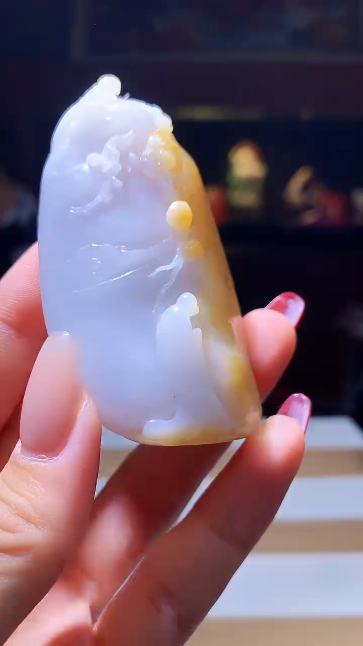 【闪购商品】定制翡翠未镶嵌1034hm-毛货挂件40