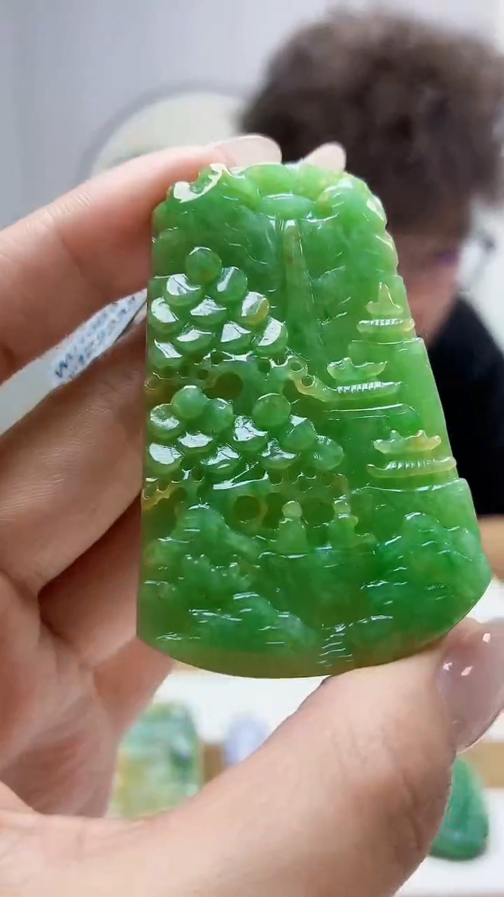 未镶嵌定制翡翠4688MM-毛货挂件25