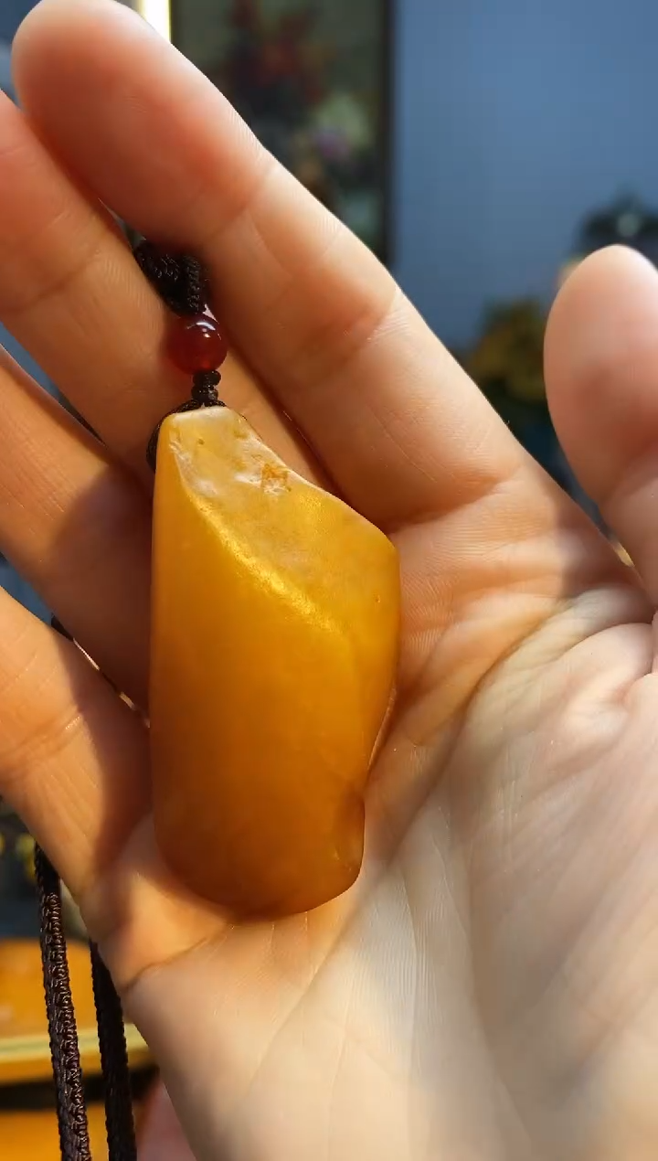 琥珀颈饰未镶嵌挂件