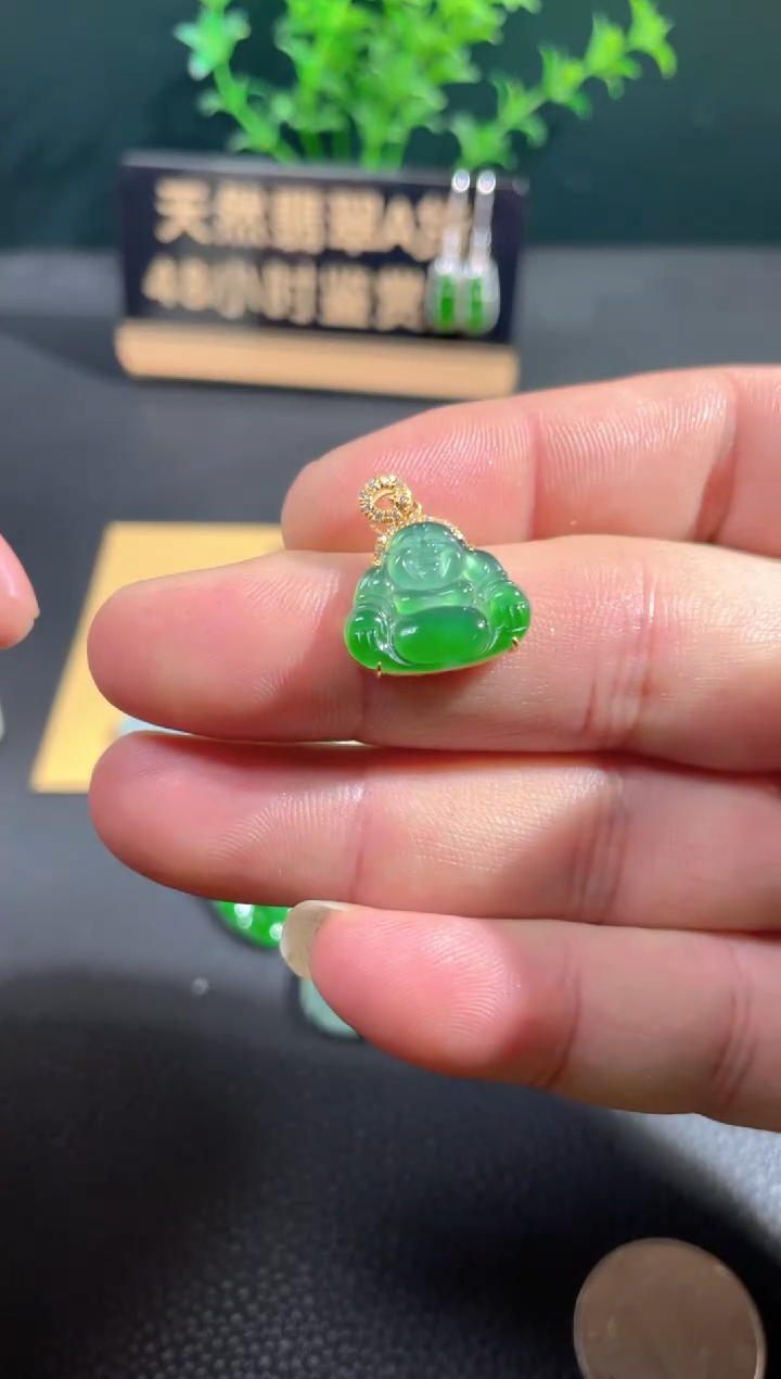 【闪购商品】翡翠颈饰18K金镶嵌翡翠