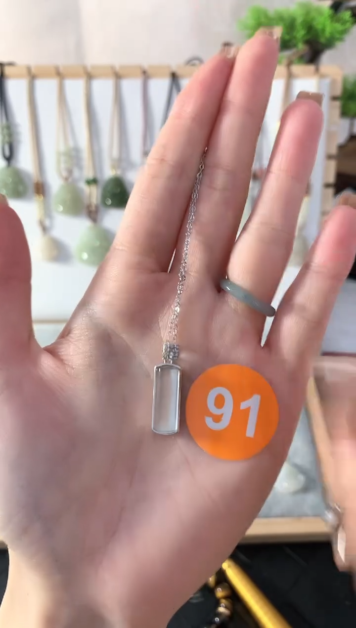 【闪购商品】石英质玉颈饰银S925镶嵌吊坠4
