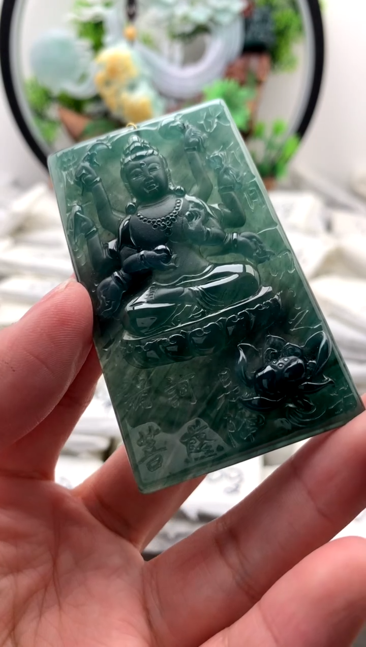 【闪购商品】翡翠颈饰未镶嵌千手观音