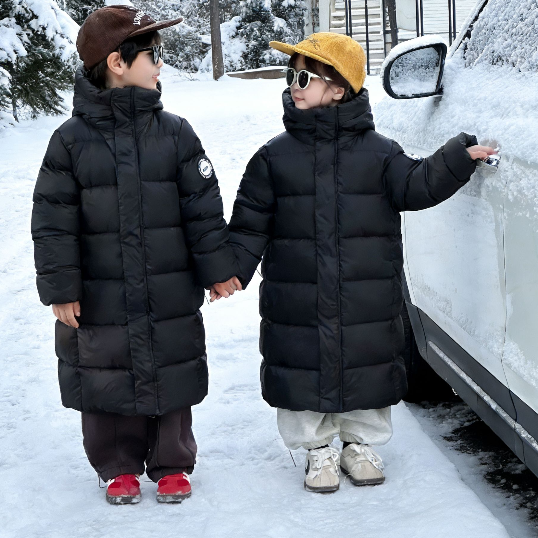 2026新款亲子款儿童中长款羽绒服男童女童中大童加厚外套04