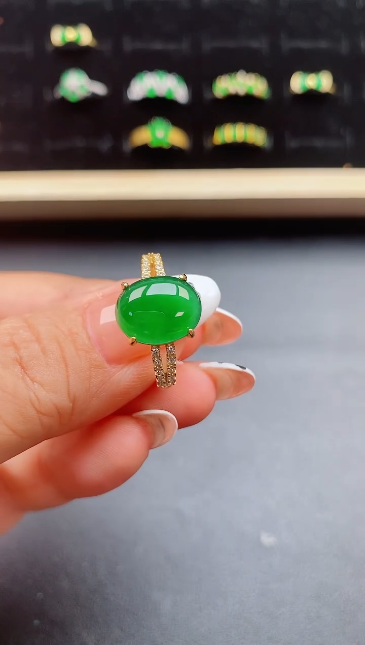 【闪购商品】翡翠戒指银S925镶嵌21321312