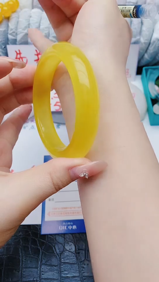 未镶嵌手镯石英质玉y94+63-64